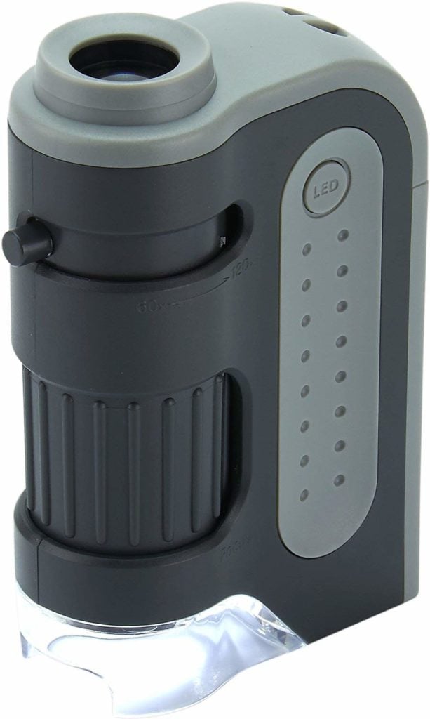 Carson MM-300 MicroBrite Plus 60x - 120x LED Illuminated Pocket Microscope