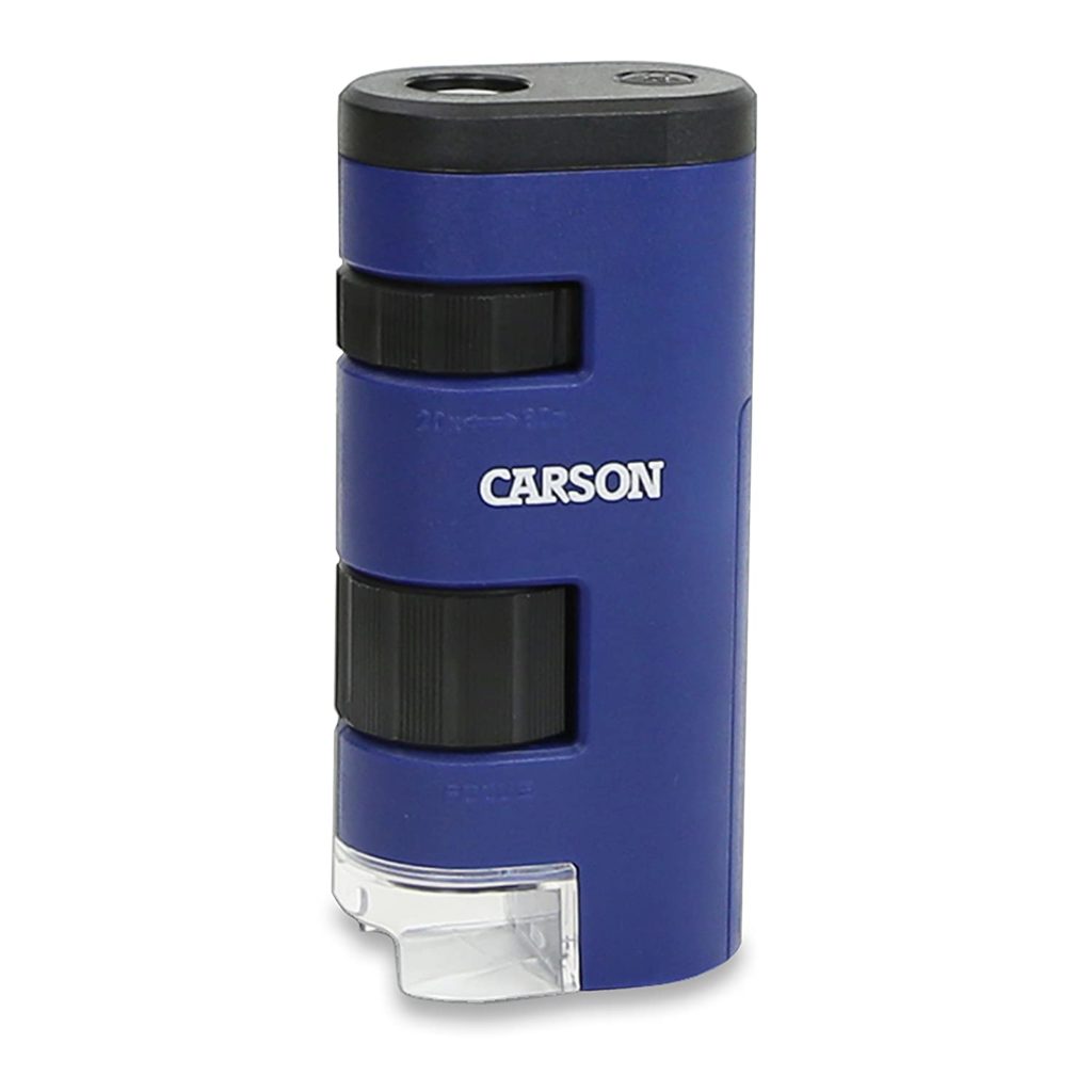 Carson Pocket Micro - Extremely powerful pocket microscope with magnification 20x - 60x with LED lighting