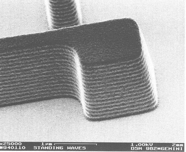 Photoresist SEM micrograph (1995) SEM, DSM 982 Gemini from Zeiss