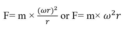 Centrifugal force formula