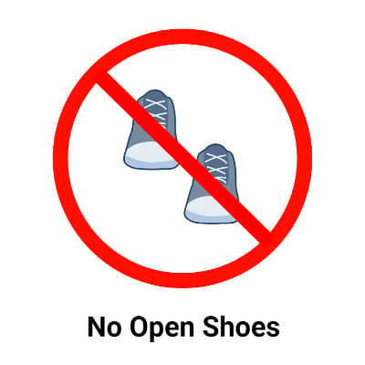 No Open Shoes