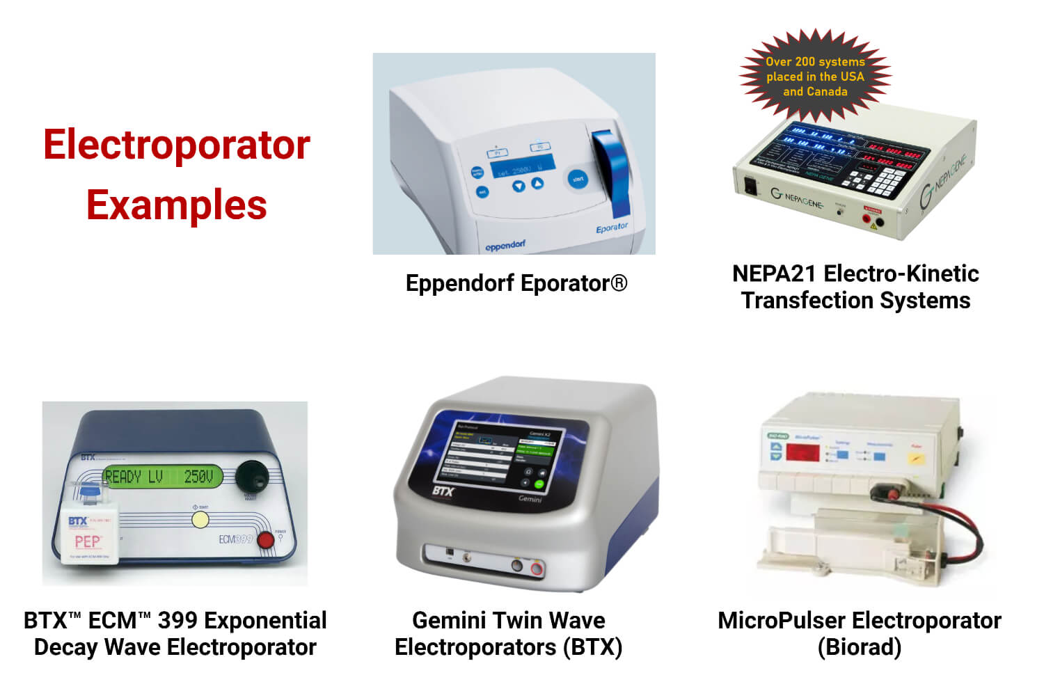 Electroporator Examples