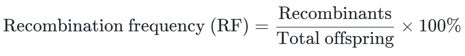 recombination frequency formula