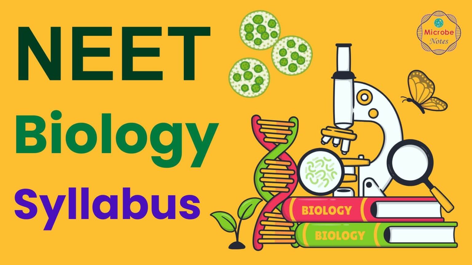 NEET Biology Syllabus 2026 with Study Notes