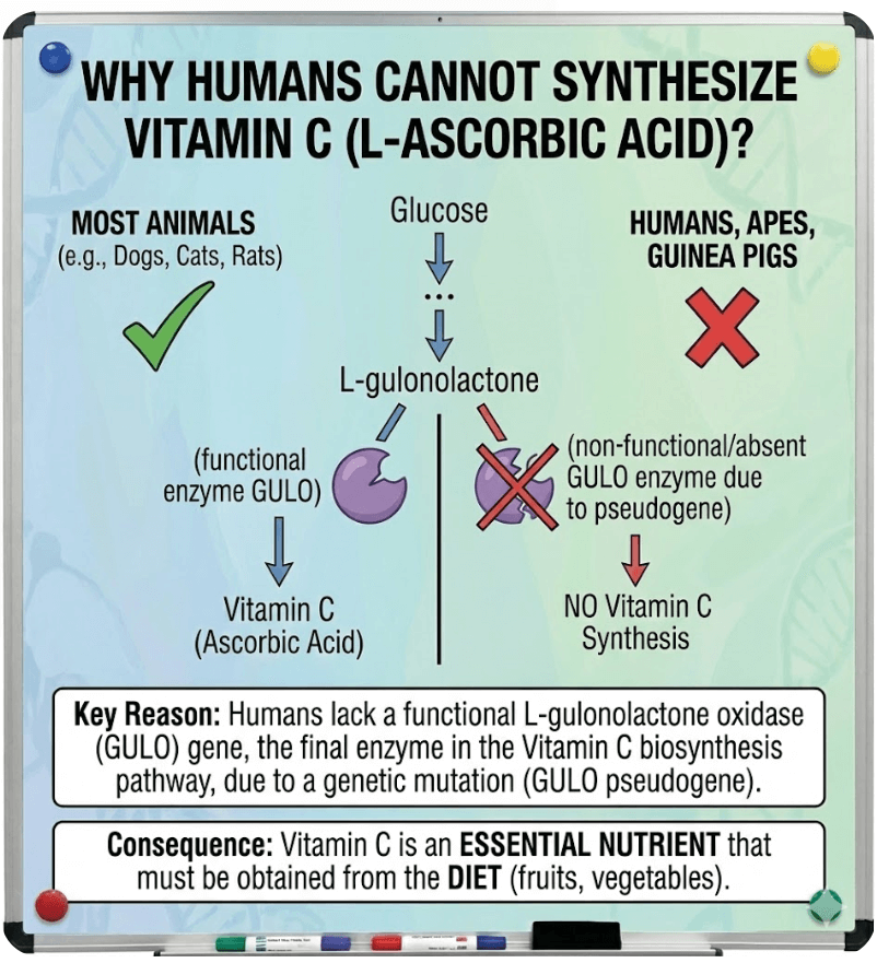 Why Humans Cannot Synthesize Vitamin C Why Humans Cannot Synthesize Vitamin C