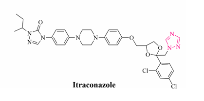 image 102 Structure of Itraconazole